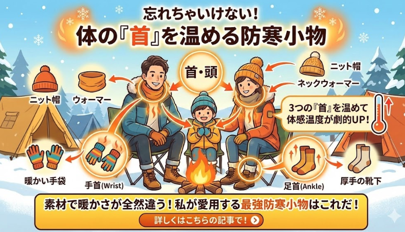 忘れちゃいけない！体の「首」を温める防寒小物