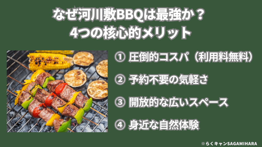 なぜ河川敷BBQは最強か？ 4つの核心的メリット