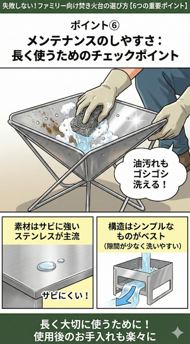 ポイント⑥ メンテナンスのしやすさ：長く使うためのチェックポイント