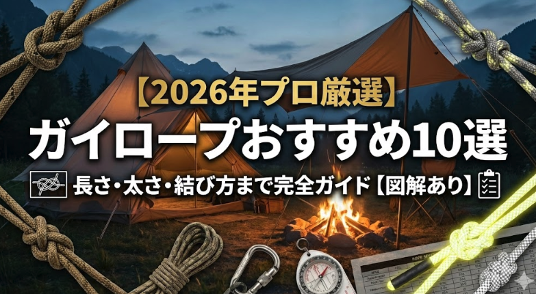 【2026年プロ厳選】ガイロープおすすめ10選｜長さ・太さ・結び方まで完全ガイド【図解あり】