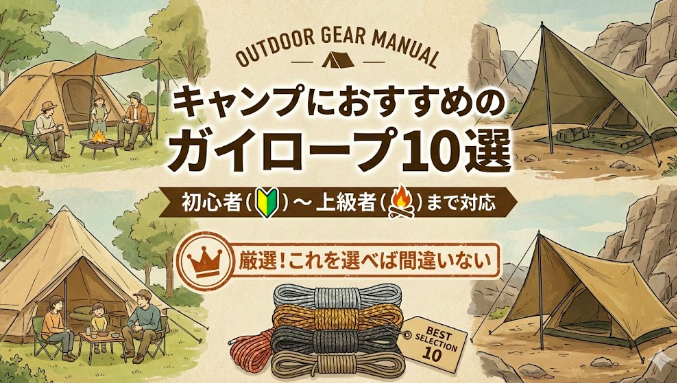 キャンプにおすすめのガイロープ10選｜初心者〜上級者まで対応