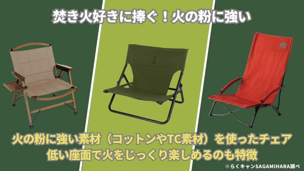 焚き火好きに捧ぐ！火の粉に強いおすすめチェア3選