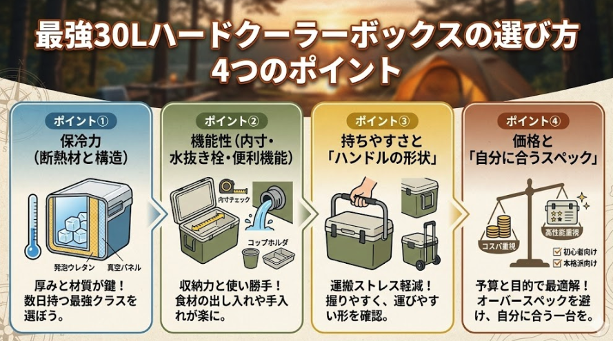 最強30Lハードクーラーボックスの選び方