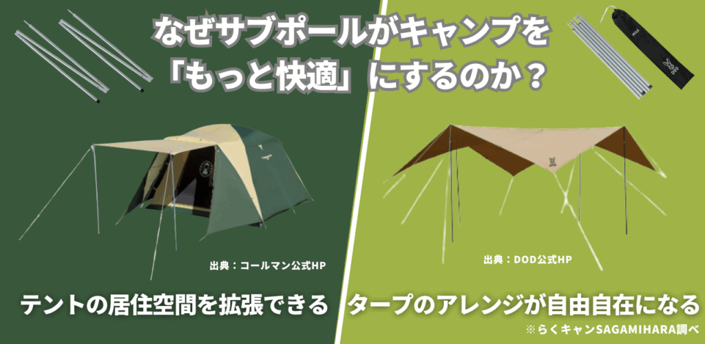 なぜサブポールがキャンプを「もっと快適」にするのか？