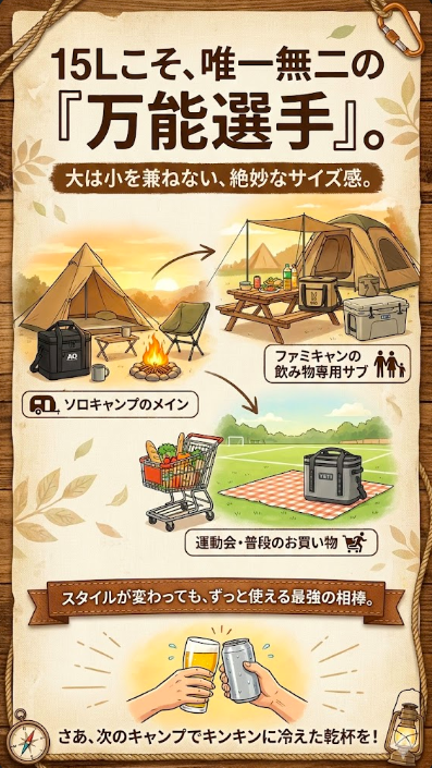 15Lは「大は小を兼ねない」唯一無二のサイズ