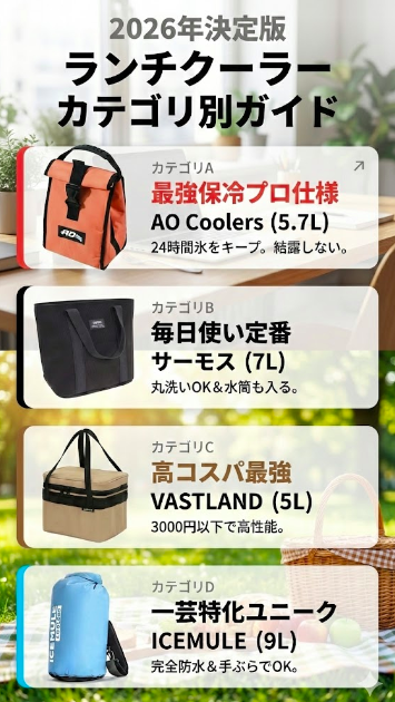 【2026年最新】お弁当用5Lソフトクーラーおすすめ12選｜目的別に徹底比較