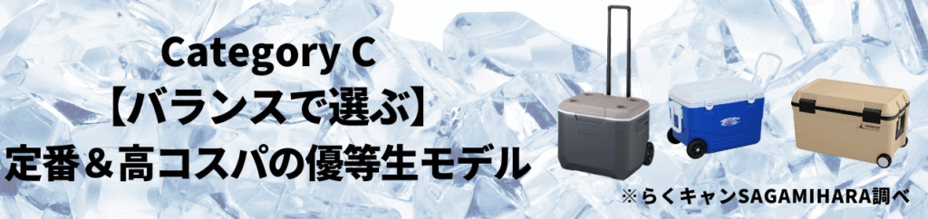 カテゴリC：【バランスで選ぶ】定番＆高コスパの優等生モデル