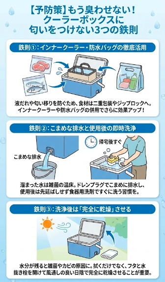 【予防策】もう臭わせない！クーラーボックスに匂いをつけない3つの鉄則