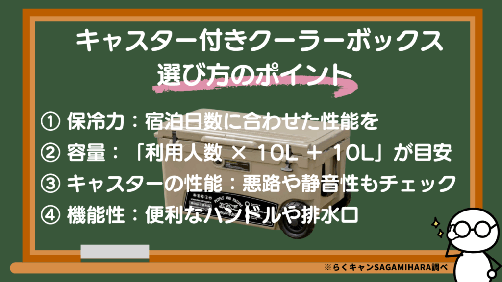 【後悔しない】キャスター付きクーラーボックスの失敗しない選び方