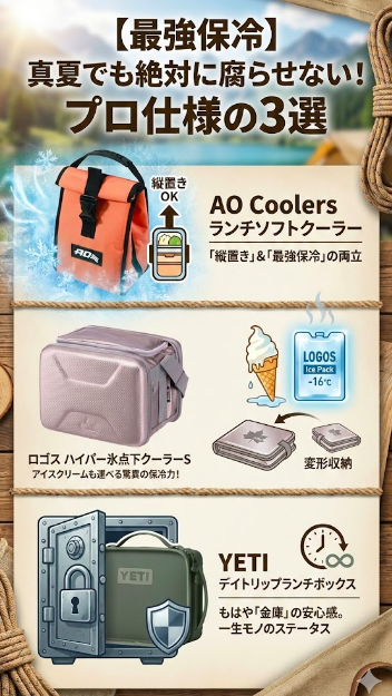 カテゴリA：【最強保冷】真夏でも絶対に腐らせない！プロ仕様の3選