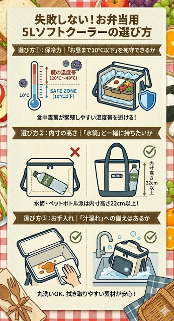 失敗しない！お弁当用5Lソフトクーラーの選び方