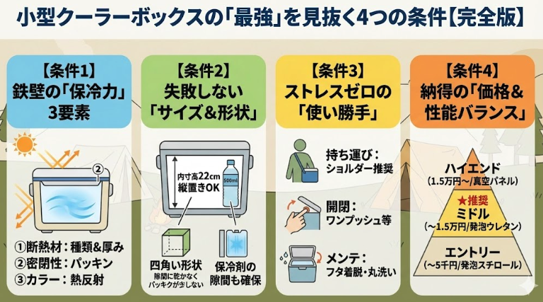小型クーラーボックスの「最強」を見抜く4つの条件【完全版】
