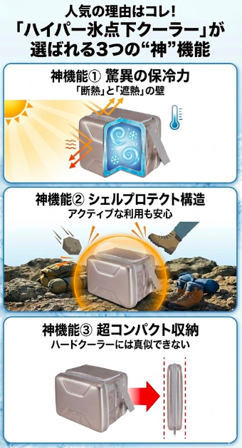 人気の理由はコレ！「ハイパー氷点下クーラー」が選ばれる3つの“神”機能