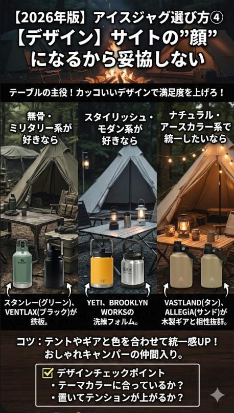 アイスジャグ・コンテナの選び方④【デザイン】サイトの”顔”になるから妥協しない