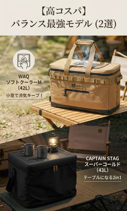 45LソフトクーラーカテゴリC：【高コスパ】バランス最強モデル（2選）