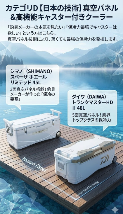 カテゴリD：【日本の技術】真空パネル＆高機能キャスター付きクーラー