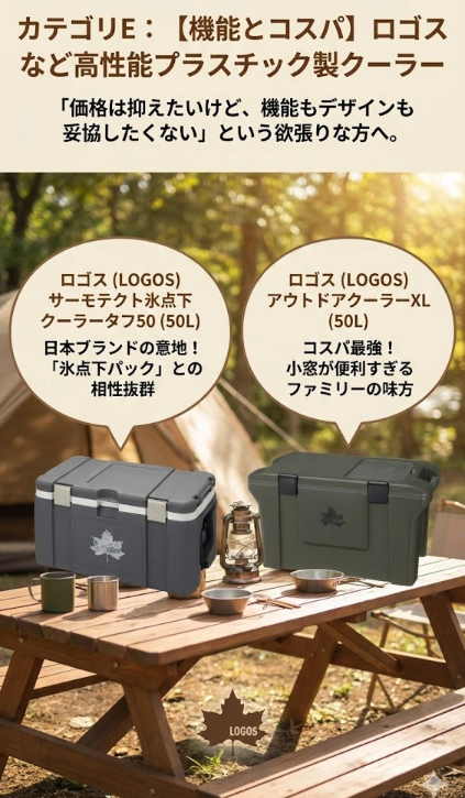 カテゴリE：機能とコスパで選ぶ・高性能プラスチック製クーラー