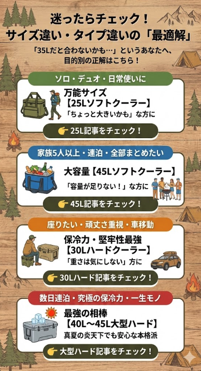 迷ったらチェック！サイズ違い・タイプ違いの「最適解」はこちら