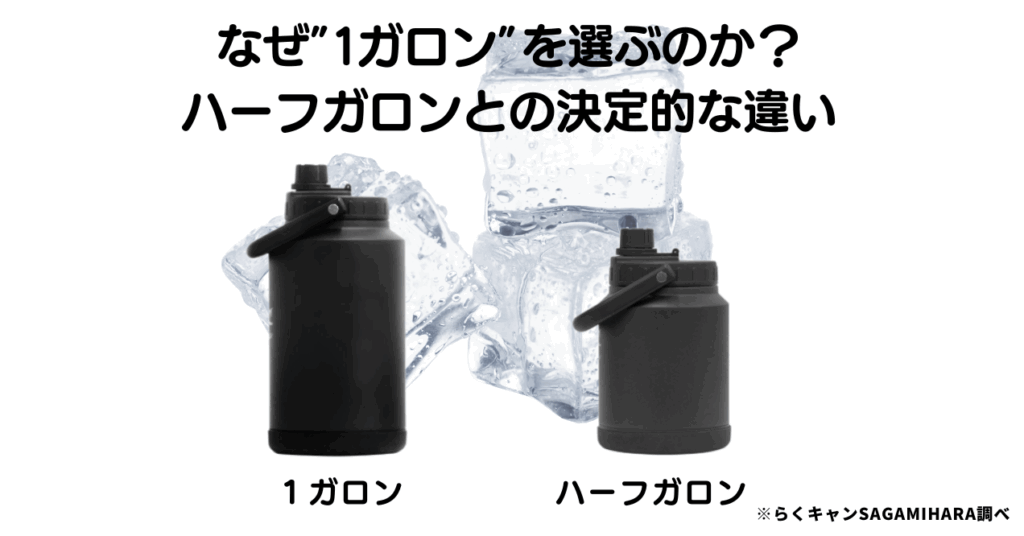 なぜ"1ガロン"を選ぶのか？ハーフガロンとの決定的な違い