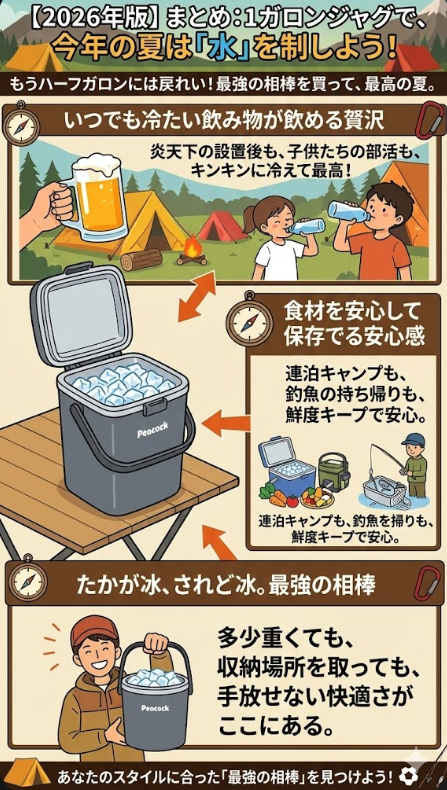 まとめ：1ガロンジャグで、今年の夏は「氷」を制しよう！