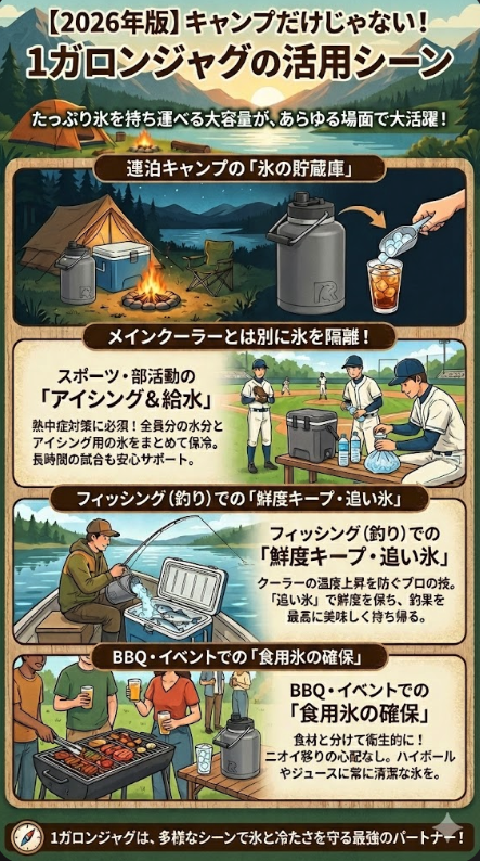 キャンプだけじゃない！1ガロンジャグの活用シーン