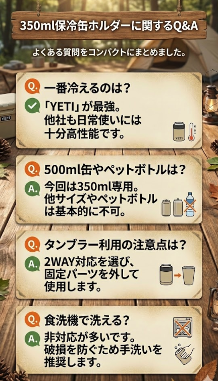 350ml保冷缶ホルダーに関するQ&A