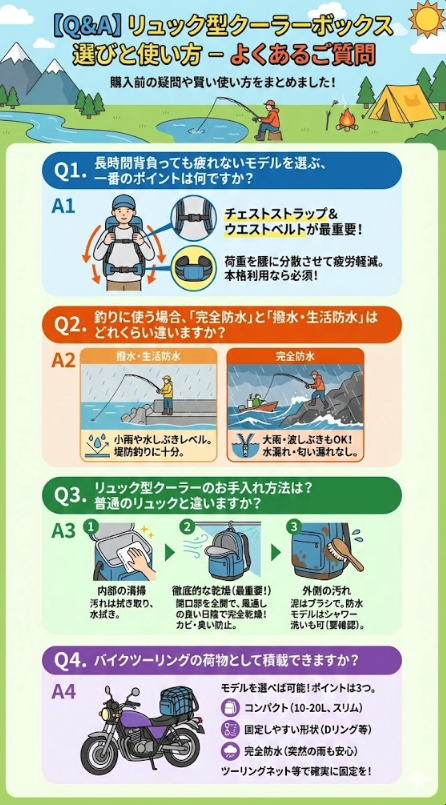 【Q&A】リュック型クーラーボックス選びと使い方 – よくあるご質問