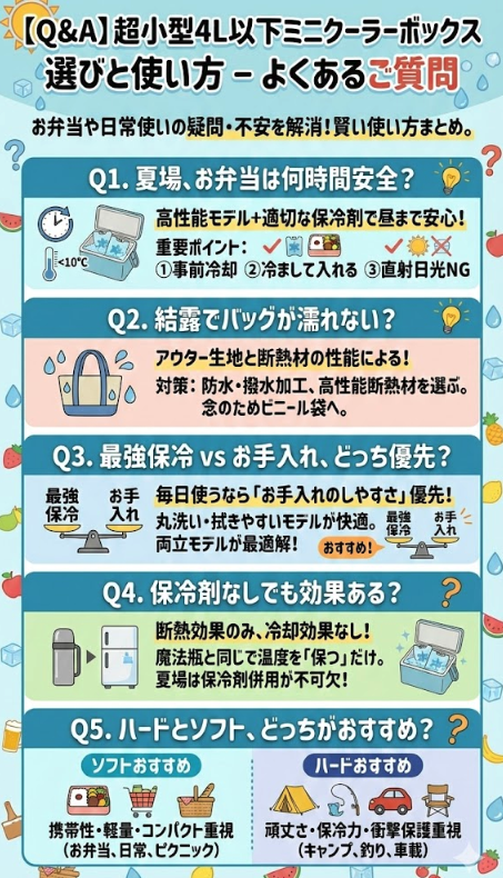 【Q&A】超小型4L以下ミニクーラーボックス選びと使い方 – よくあるご質問