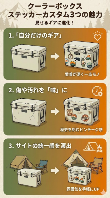 クーラーボックスも“見せるギア”に！ステッカーカスタム3つの魅力
