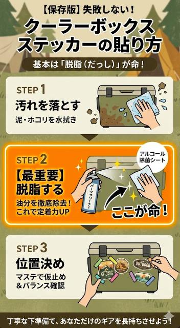 基本のキ：貼る前の「脱脂（だっし）」が命