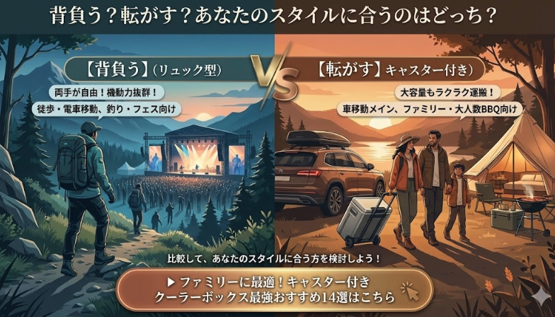 背負う？転がす？あなたのスタイルに合うのはどっち？