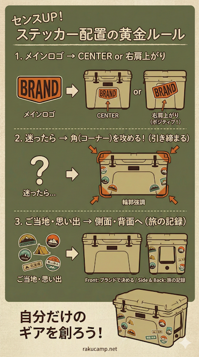 誰でもセンスよく見える！ステッカー配置の「黄金ルール」