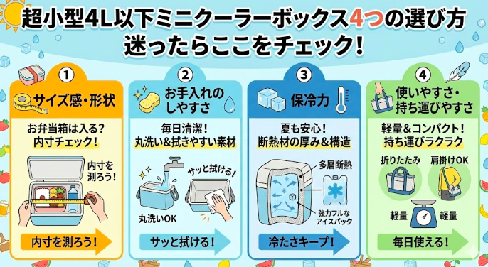 超小型４L以下ミニクーラーボックス4つの選び方｜迷ったらここをチェック！