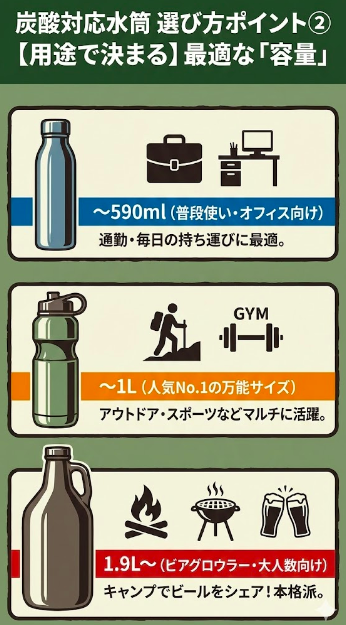 ②【用途で決まる】最適な「容量」を見極める