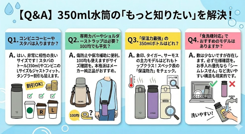 【Q&A】350ml水筒の気になる疑問を解決！