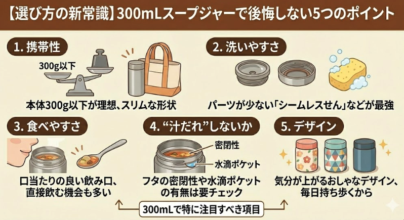 【選び方の新常識】300mLスープジャーで後悔しない5つのポイント
