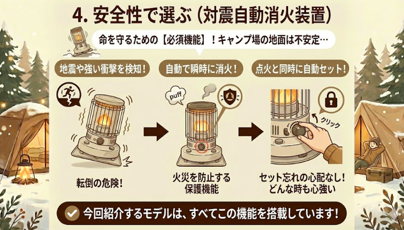 4. 安全性で選ぶ（対震自動消火装置）