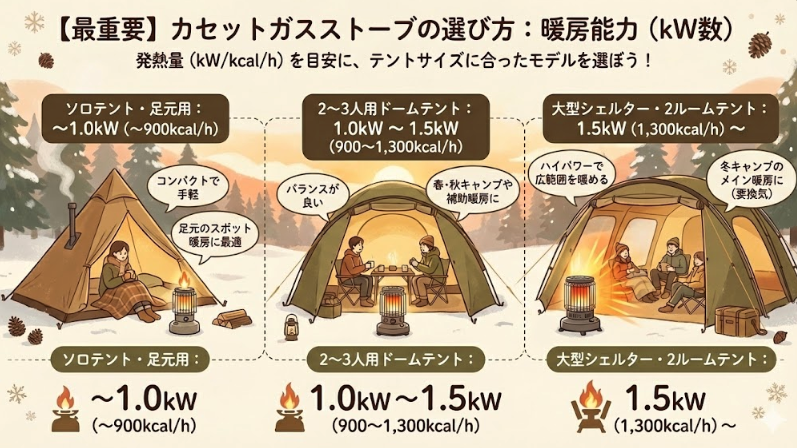 ① 暖房能力（kW数）