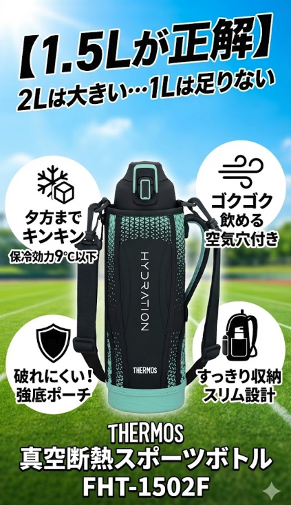 【1.5L大容量】「2Lジャグはデカすぎる」なら1.5Lがスマート