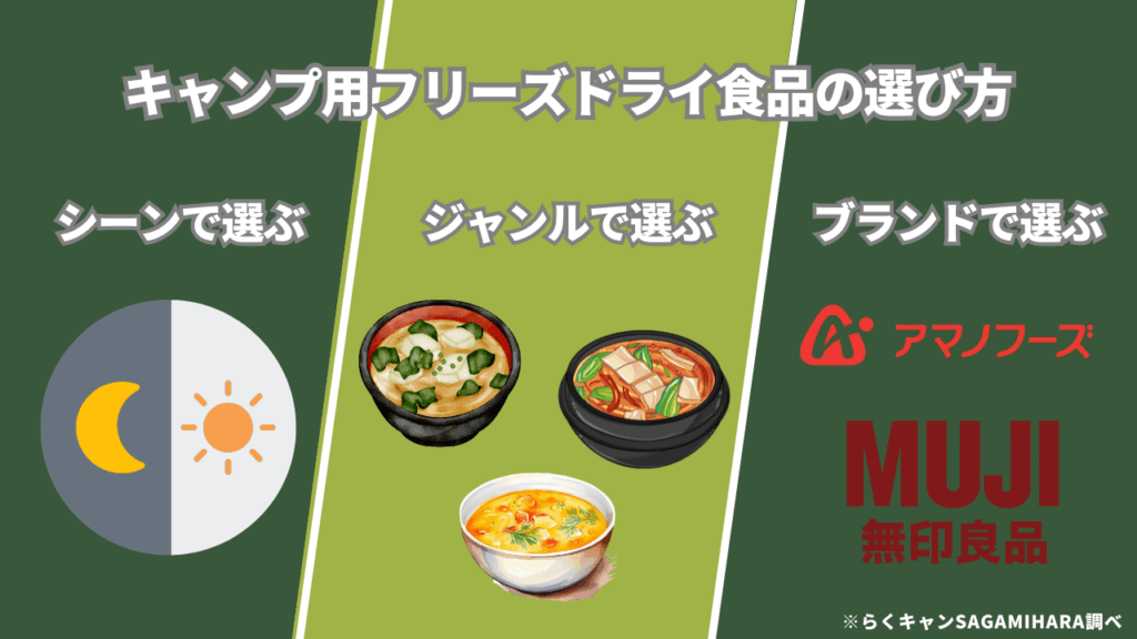 キャンプ用フリーズドライ食品の選び方