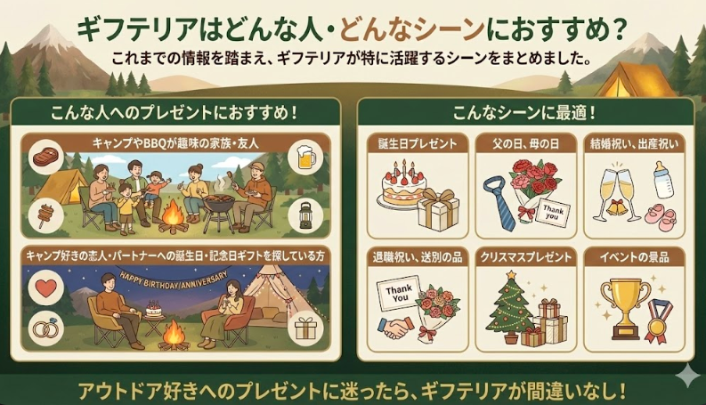 ギフテリアはどんな人・どんなシーンにおすすめ？