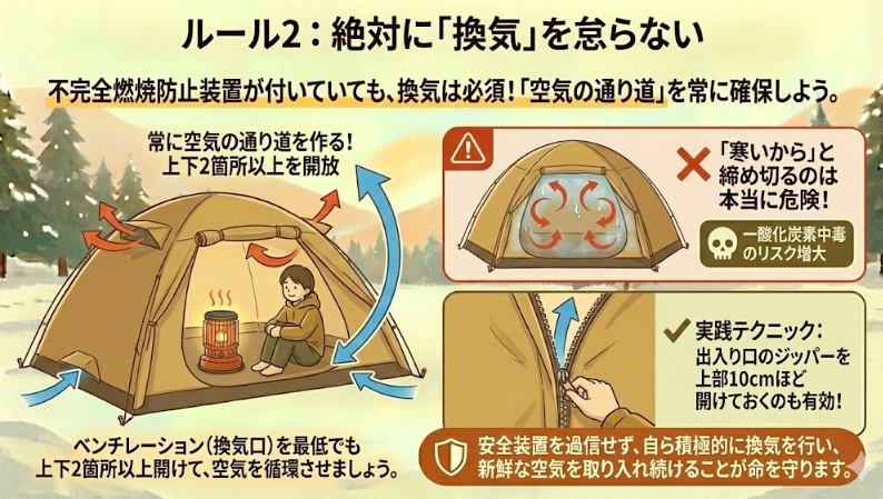 ルール2：絶対に「換気」を怠らない