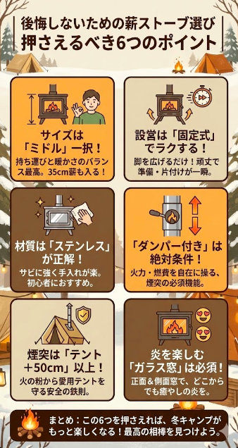 後悔しないための薪ストーブ選び｜押さえるべき6つのポイント