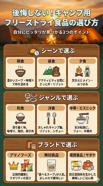 後悔しない！キャンプ用フリーズドライ食品の選び方