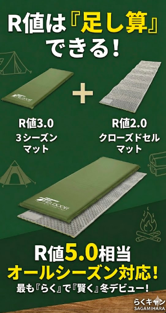 2. R値は「足し算」できる！【らくキャン流の秘訣】