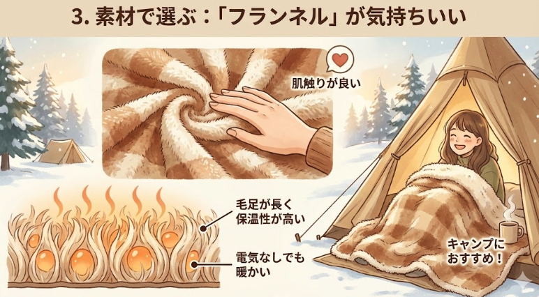 3. 素材で選ぶ：「フランネル」が気持ちいい