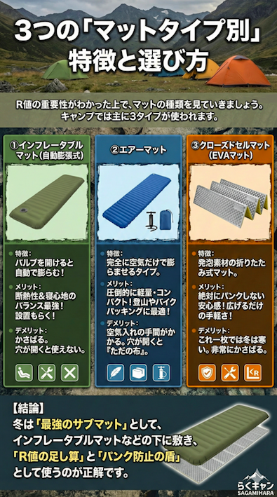 3つの「マットタイプ別」特徴と選び方