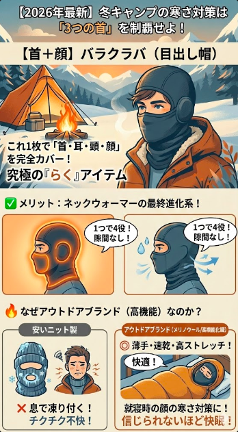 5.【首＋顔】バラクラバ（目出し帽）