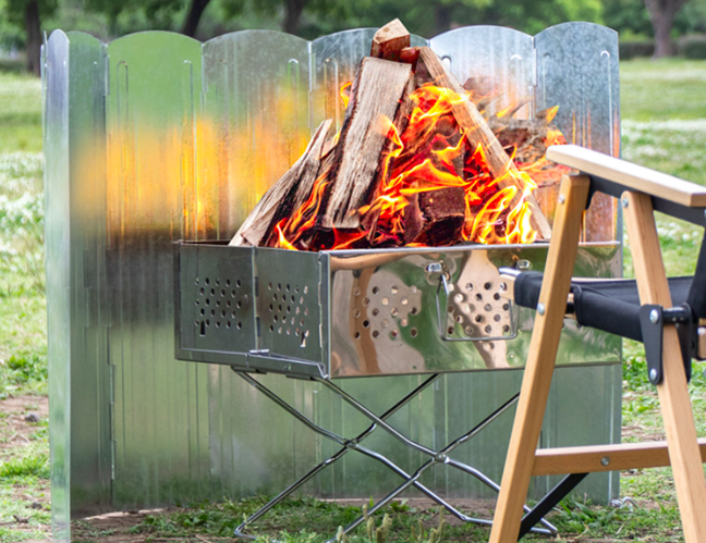 驚異の暖房効果（リフレクター効果）FIELDOOR｜ウィンドスクリーン120