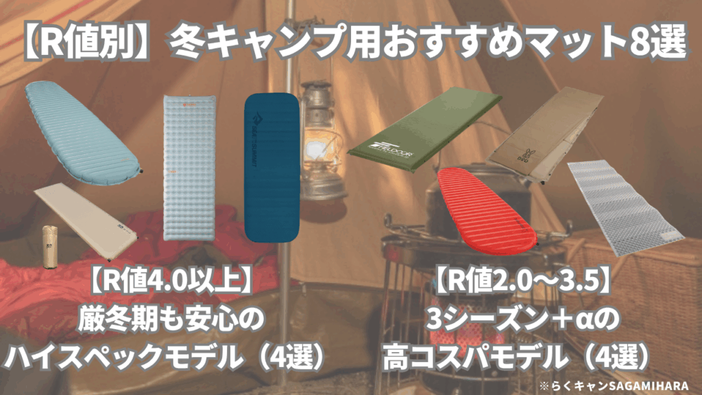 【R値別】冬キャンプ用おすすめマット8選